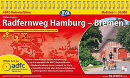 (Land)Karte ADFC-Radreiseführer Radfernweg Hamburg - Bremen 1:50.000 praktische Spiralbindung, reiß- und wetterfest, GPS-Tracks Download von Stefan Kayser