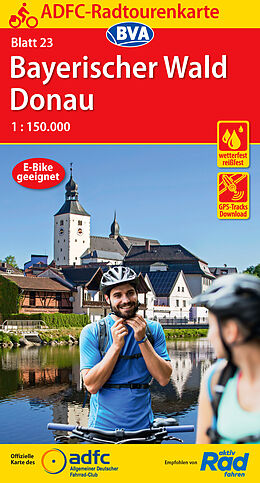 (Land)Karte ADFC-Radtourenkarte 23 Bayerischer Wald Donau 1:150.000, reiß- und wetterfest, E-Bike geeignet, GPS-Tracks Download von 