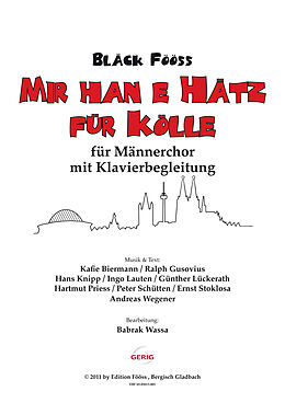 Hans R. Knipp Notenblätter Mir han e Hätz für Kölle