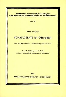 Notenblätter Schallgeräte in Ozeanien von Hans Fischer