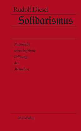 Kartonierter Einband Solidarismus von Rudolf Diesel