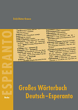 Fester Einband Großes Wörterbuch DeutschEsperanto von Erich-Dieter Krause