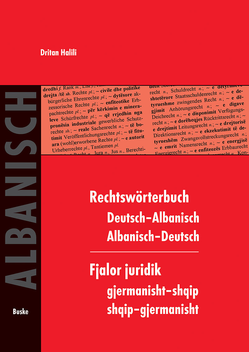 Rechtswörterbuch DeutschAlbanisch / AlbanischDeutsch