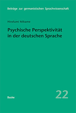 Kartonierter Einband Psychische Perspektivität in der deutschen Sprache von Hirofumi Mikame