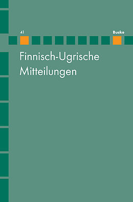 Livre Relié Finnisch-Ugrische Mitteilungen Band 41 de 