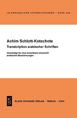 Kartonierter Einband Transkription arabischer Schriften von Achim Schlott-Kotschote