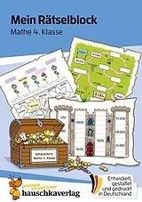 Kartonierter Einband Mein Rätselblock Mathe 4. Klasse von Carola Materna