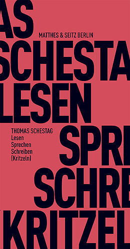 Paperback Lesen Sprechen Schreiben (Kritzeln) von Thomas Schestag