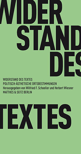Paperback Widerstand des Textes von Mirko Bonne, Ulrike Draesner, Gerd P / Falkner, Gerhard Eigner