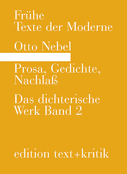 Fester Einband Prosa, Gedichte, Nachlaß von Otto Nebel