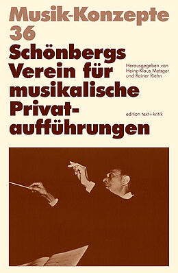 Paperback Schönbergs Verein für musikalische Privataufführungen von 