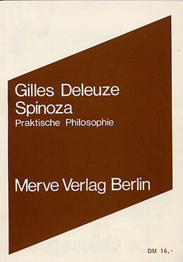 Kartonierter Einband Spinoza von Gilles Deleuze