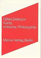 Kartonierter Einband Kants kritische Philosophie von Gilles Deleuze