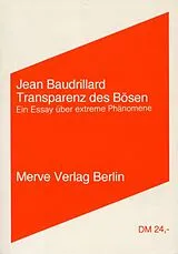 Kartonierter Einband Transparenz des Bösen von Jean Baudrillard