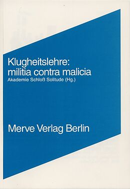 Paperback Klugheitslehre: Militia contra Malitia von Dirk Baecker, Hannes Böhringer, Johannes Gachnang