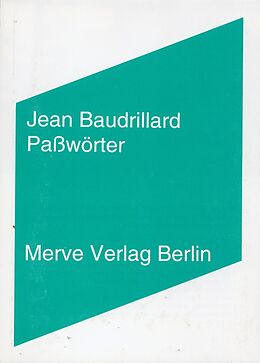 Paperback Passwörter von Jean Baudrillard