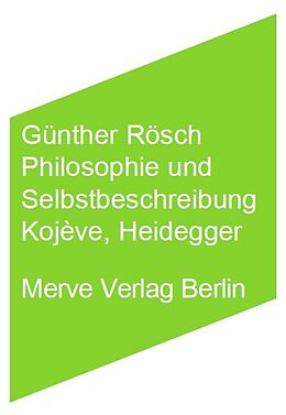 Fester Einband Philosophie und Selbstbeschreibung von Günther Rösch