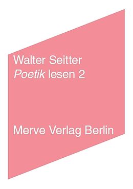 Paperback Poetik lesen 2 von Walter Seitter