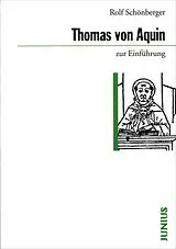Kartonierter Einband Thomas von Aquin zur Einführung von Rolf Schönberger