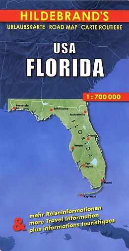 (Land)Karte United States Florida 1 : 700 000. Hildebrand's Road Map von 