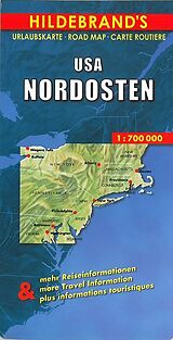 (Land)Karte USA Nordosten 1 : 700 000. Hildebrand's Urlaubskarte von 