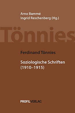 Fester Einband Soziologische Schriften 1910-1915 von Ferdinand Tönnies