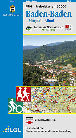 (Land)Karte F501 Baden-Baden von Landesamt für Geoinformation und Landentwicklung Baden-Württembe