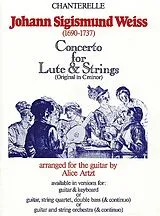 Johann Sigismund Weiss Notenblätter Concerto d minor