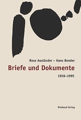 Kartonierter Einband Briefe und Dokumente 1958-1995 von Rose Ausländer, Hans Bender