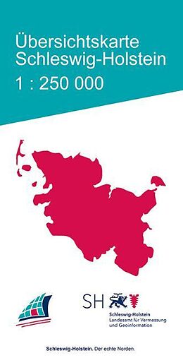 (Land)Karte Übersichtskarte Schleswig-Holstein 1:250 000 von 