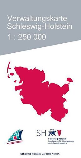 (Land)Karte Verwaltungskarte Schleswig-Holstein 1:250 000 von 