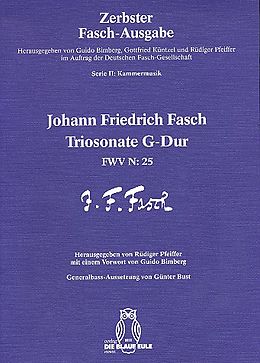 Johann Friedrich Fasch Notenblätter Triosonate G-Dur FWVN-25 für