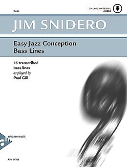 Loseblatt Easy Jazz Conception Bass Lines von Jim Snidero