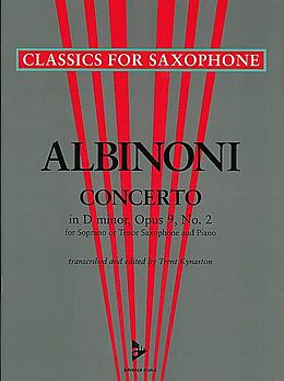 Tomaso Albinoni Notenblätter Concerto in d minor op.9,2