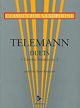 Georg Philipp Telemann Notenblätter Duets 6 canonic sonatas op.2