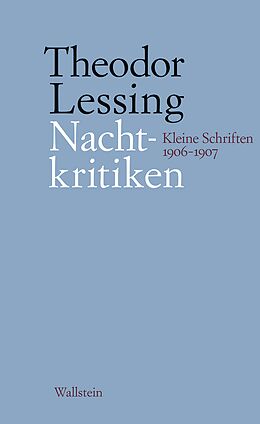 Leinen-Einband Nachtkritiken von Theodor Lessing