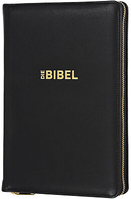 Leder-Einband Schlachter 2000 Bibel - Taschenausgabe (Softcover, schwarz, Goldschnitt, Reißverschluss) von 