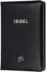 Leder-Einband Schlachter 2000 Bibel - Standardausgabe (Kalbsleder, Goldschnitt, mit Reißverschluss, schwarz) von