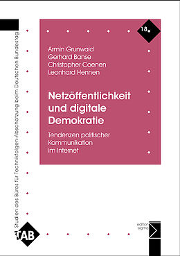 Kartonierter Einband Netzöffentlichkeit und digitale Demokratie von Armin Grunwald, Gerhard Banse, Christopher Coenen