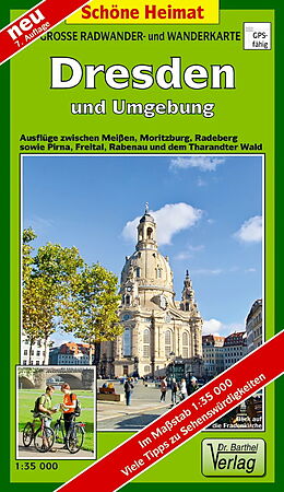 (Land)Karte Große Radwander- und Wanderkarte Dresden und Umgebung von Verlag Dr. Barthel