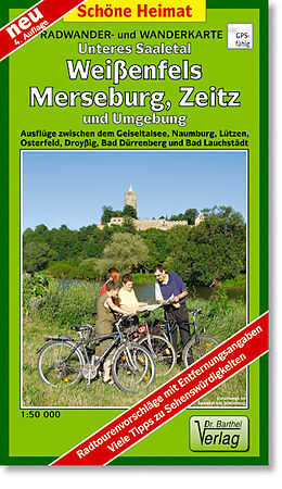 (Land)Karte Radwander- und Wanderkarte Unteres Saaletal, Weißenfels, Merseburg und Umgebung von 