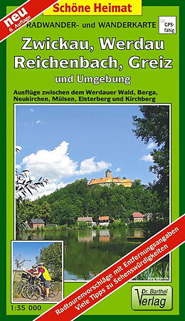 (Land)Karte Radwander- und Wanderkarte Wälder um Zwickau, Werdau, Reichenbach, Greiz und Umgebung von Verlag Dr. Barthel