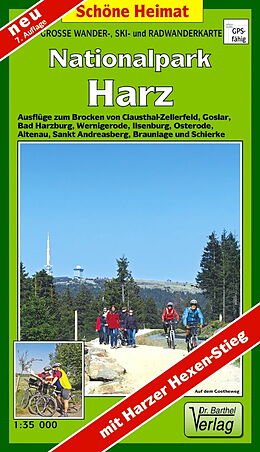 (Land)Karte Große Wanderkarte-, Ski- und Radwanderkarte Nationalpark Harz von 