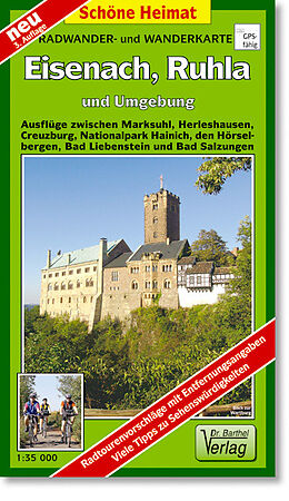 (Land)Karte Radwander- und Wanderkarte Eisenach, Ruhla und Umgebung von 