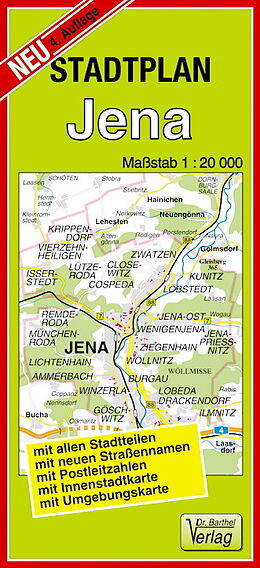 (Land)Karte Stadtplan Jena von Verlag Dr Barthel