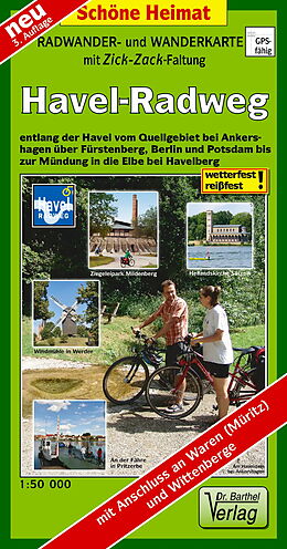 (Land)Karte Radwander- und Wanderkarte Havel-Radweg von 