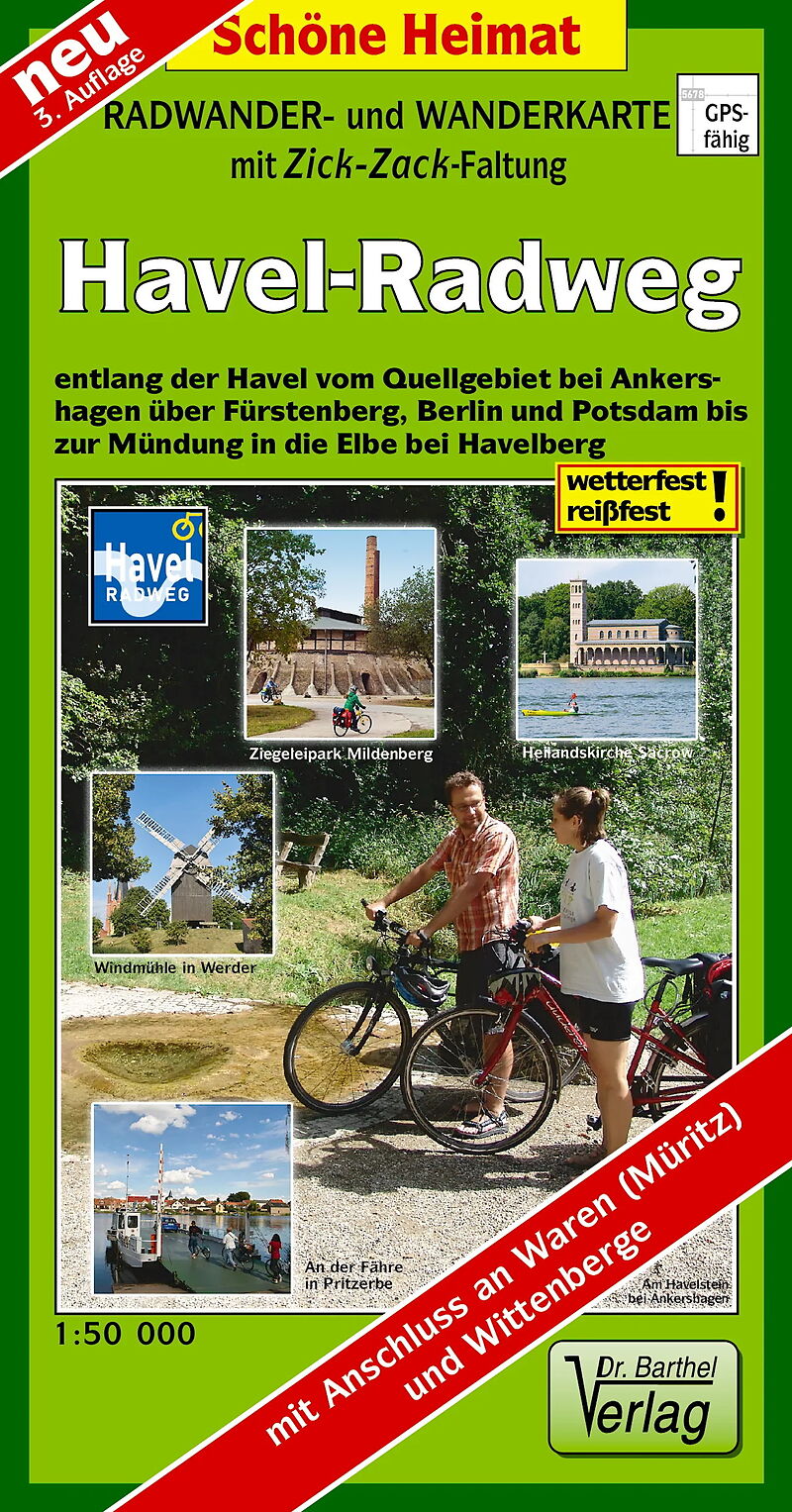 Radwander- und Wanderkarte Havel-Radweg