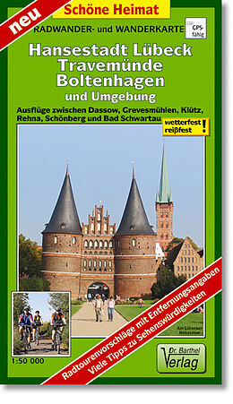 (Land)Karte Radwander- und Wanderkarte Hansestadt Lübeck, Travemünde, Boltenhagen und Umgebung von 