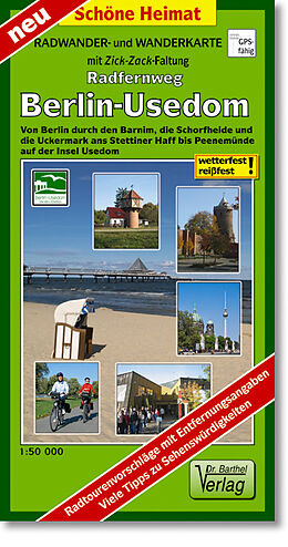 (Land)Karte Radwander- und Wanderkarte Radweg Berlin-Usedom von 