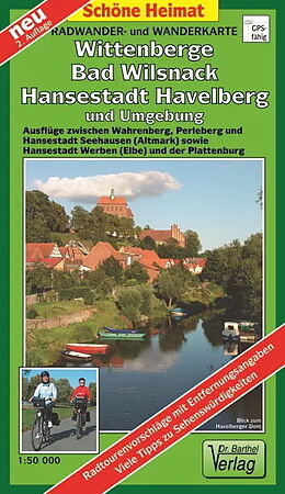 (Land)Karte Radwander- und Wanderkarte Wittenberge, Bad Wilsnack, Hansestadt Havelberg und Umgebung von 